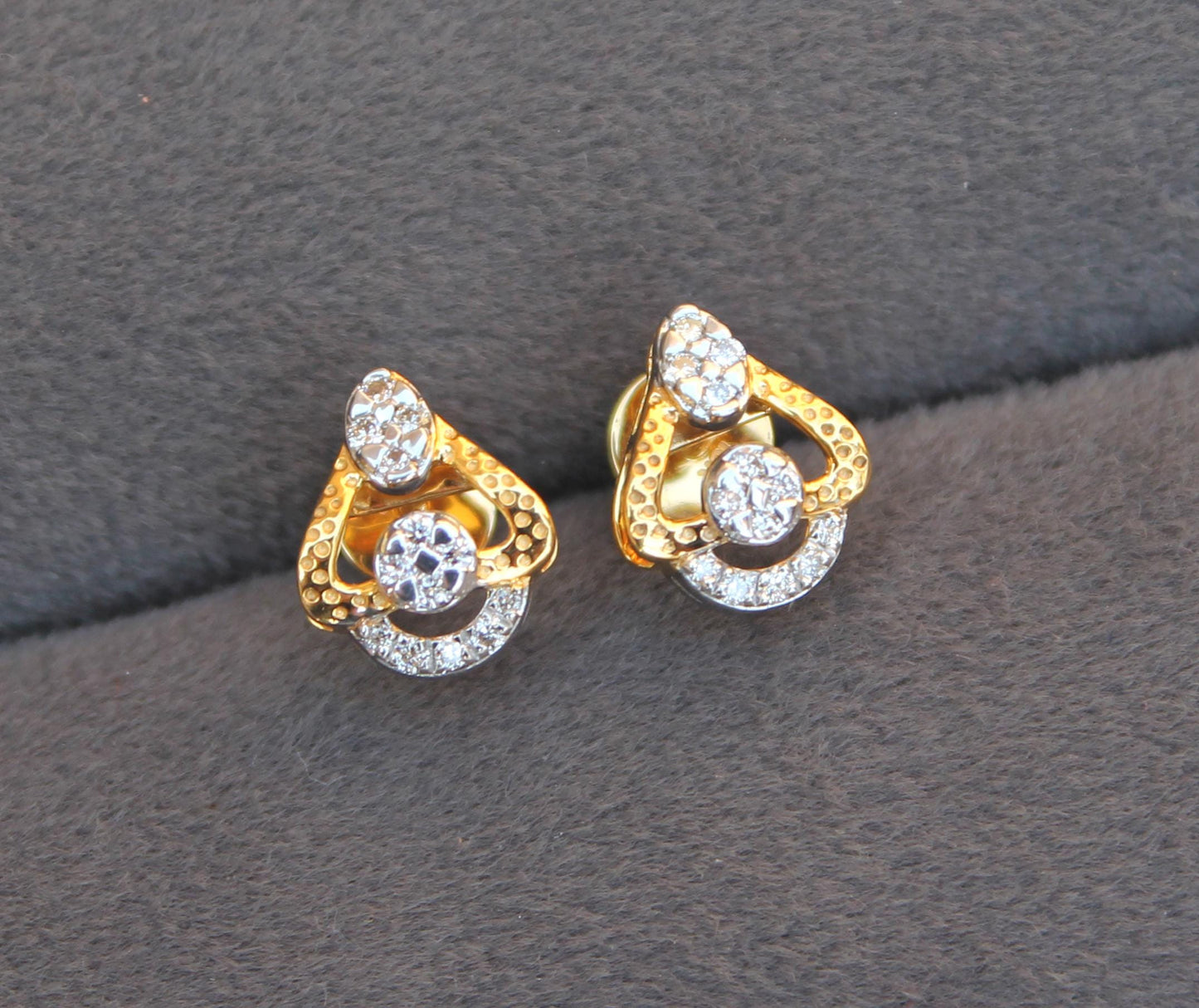 Diamond Necklace Earrings Set, Dainty Gold Jewelry for Engagement, IGI Certified 18K Gold Necklace with Earrings, Birthday Gift for Her