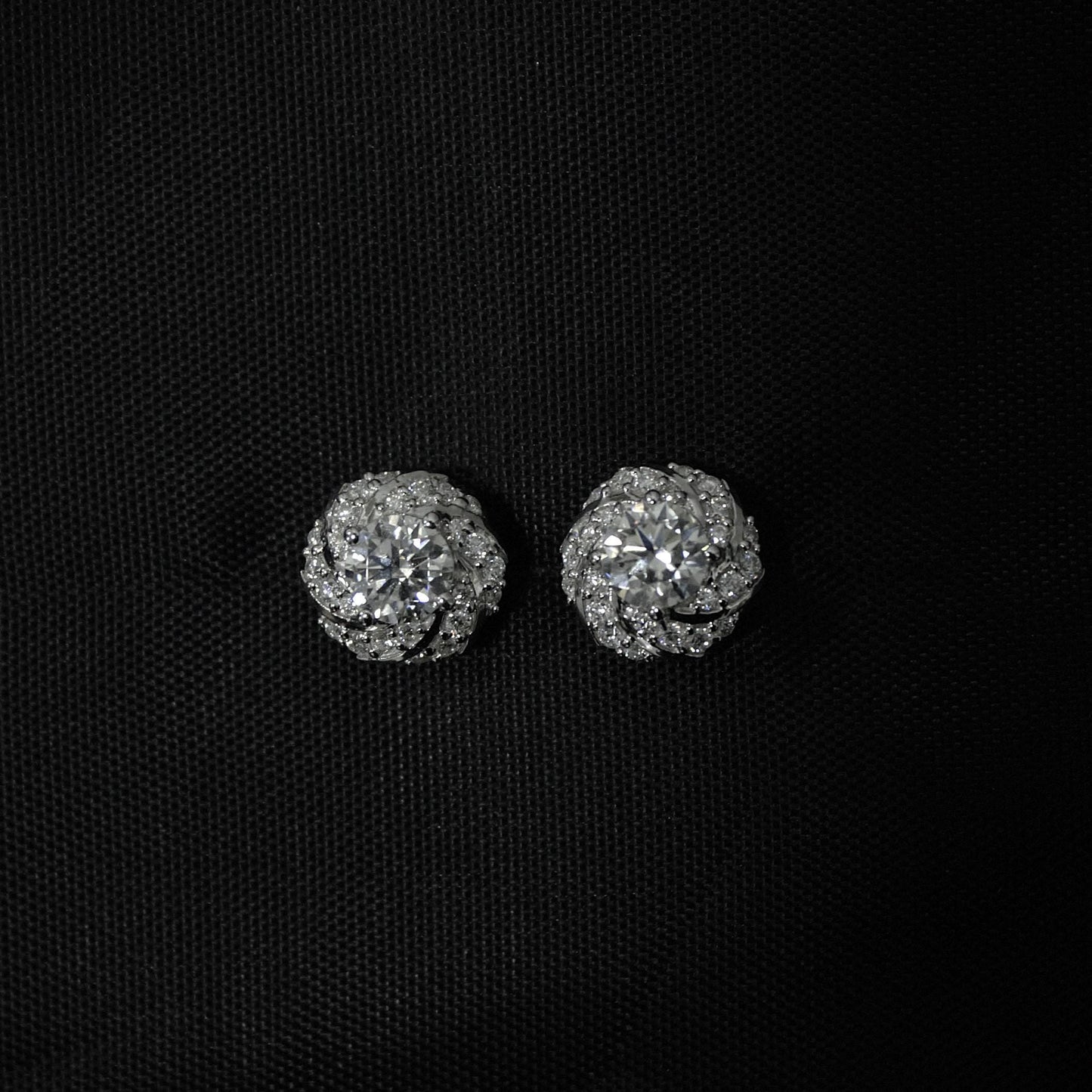 Colorless Moissanite Round Cut Stone Stud Earrings, 925 Sterling Silver Earrings for Her, Push Back Earrings, Solitaire Handmade Earrings