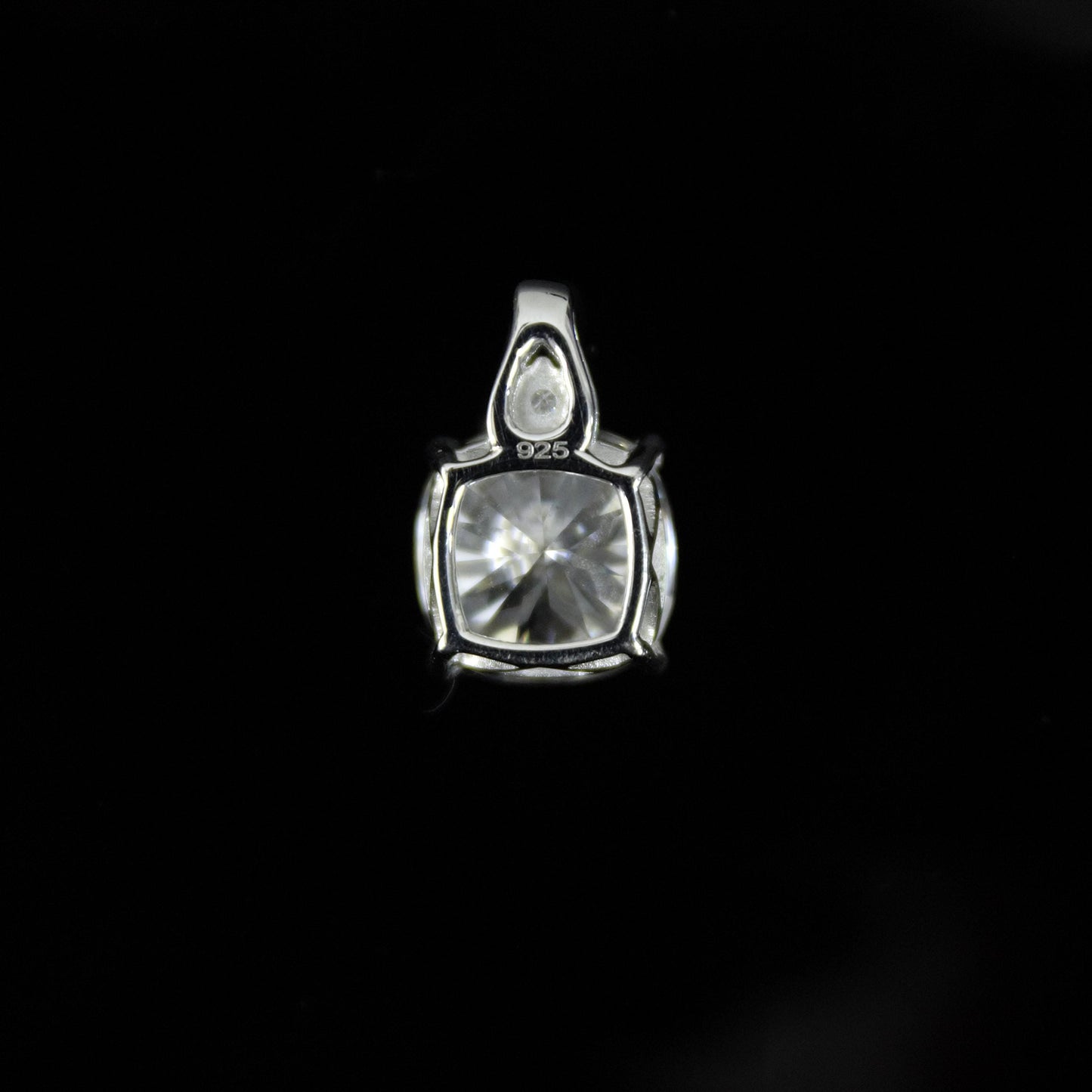 Solitaire Moissanite Prong Set Pendant, White Cushion Cut Moissanite Pendant, Gorgeous Women Charm Pendant, 925 Sterling Silver Jewelry