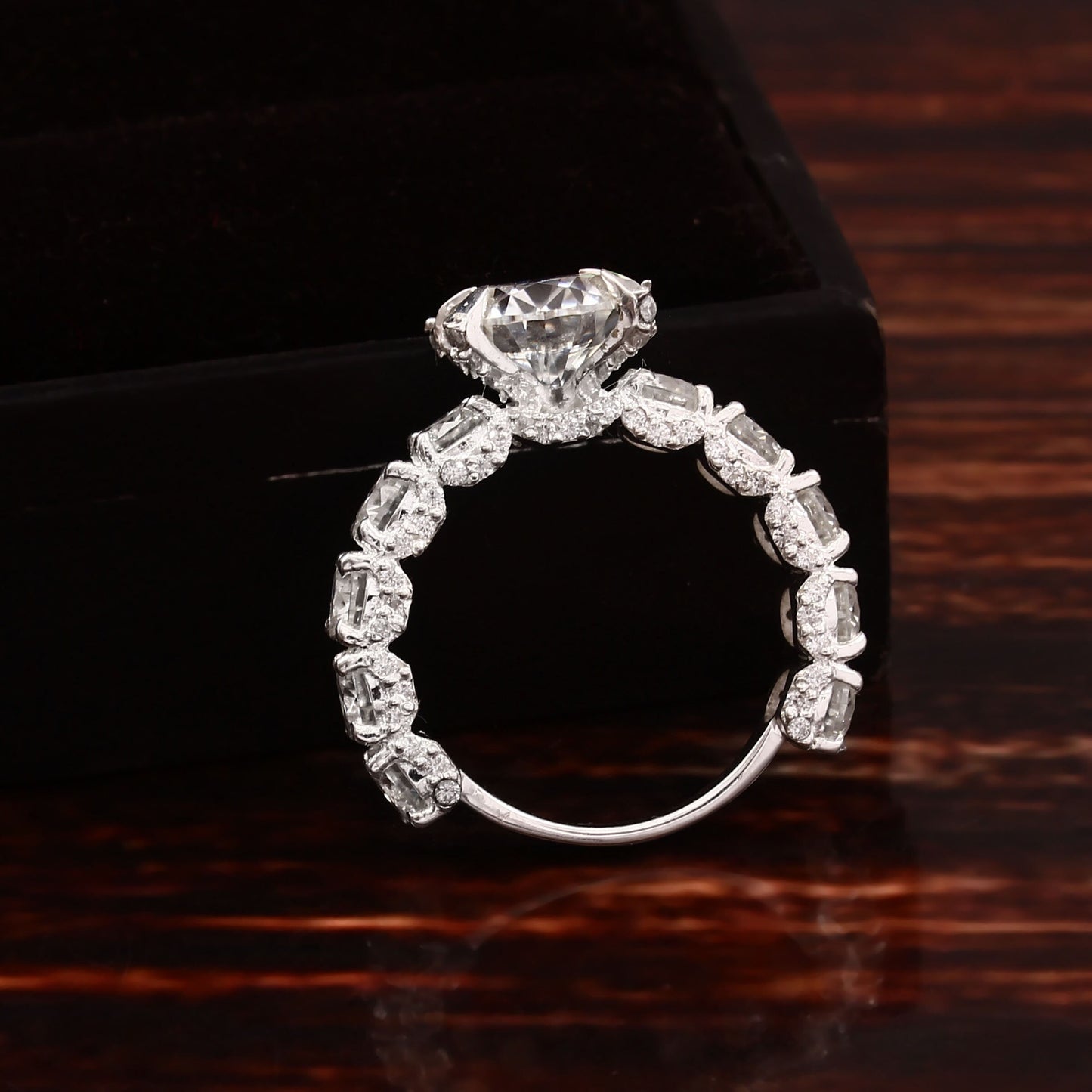 Round Cut Diamond Ring, IGI Certified Diamond Ring, Solitaire Melee Stones Ring, Lab Grown Diamond Jewelry, CVD Diamond Ring, Christmas Gift