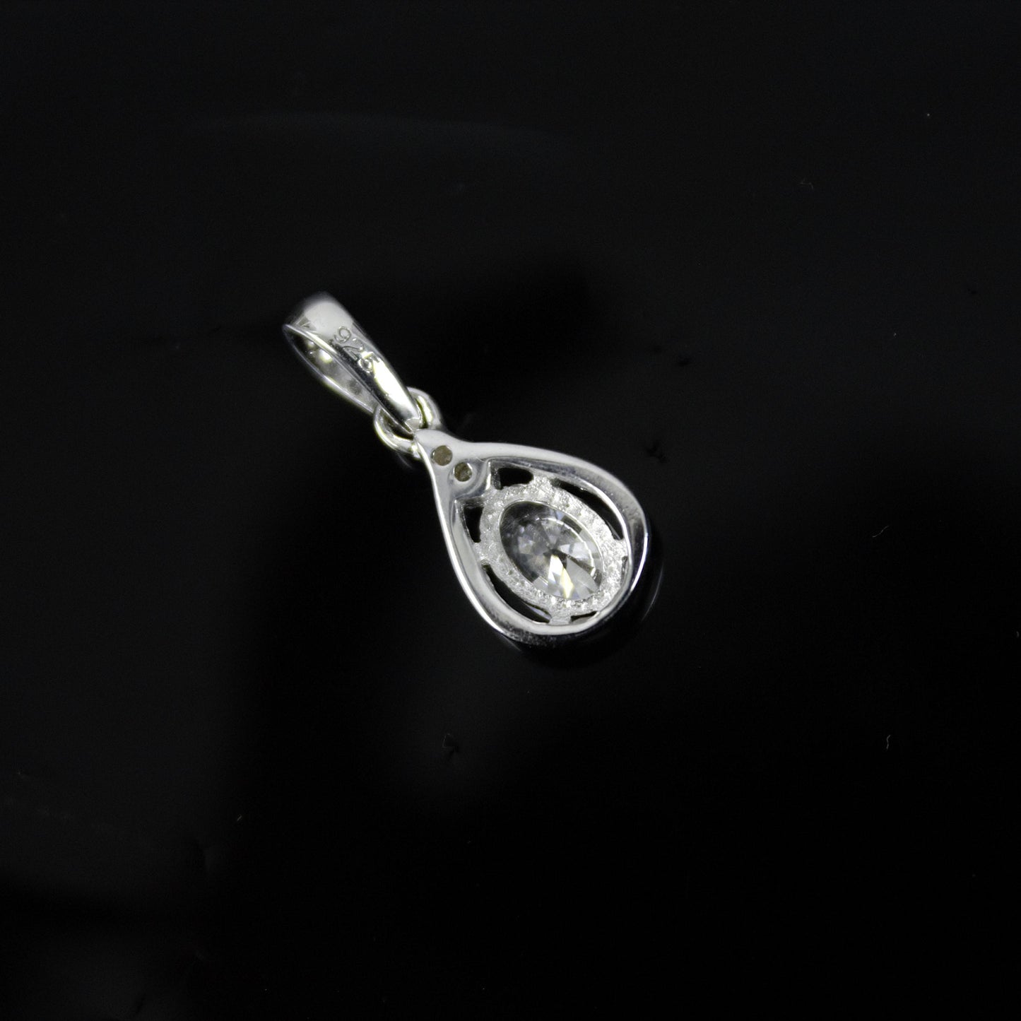 White Moissanite Oval Cut Charm Pendant, 925 Sterling Silver Dainty Pendant, Elegant Silver Pendant for Chain, Perfect Birthday Gift for Her