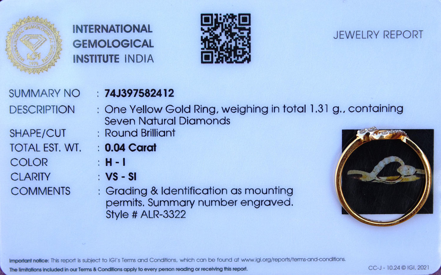 18K Solid Gold Ring, 5.25US Gold Diamond Ring, IGI Certified Diamond Jewelry, Seven Stone Gold Ring, Proposal Gold Ring With Natural Diamond
