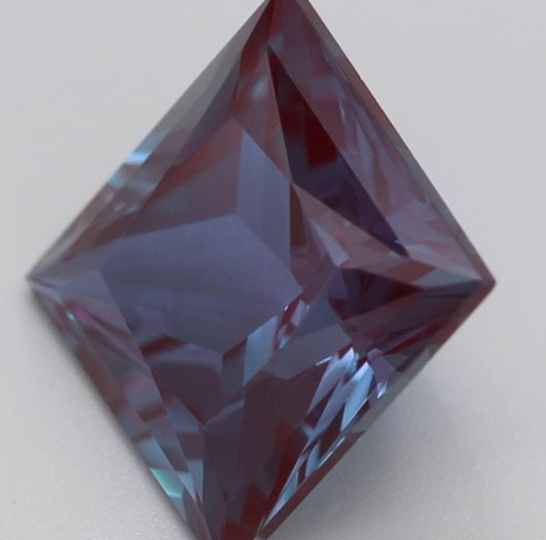 Lab-Created Alexandrite Stone, Square Princess Cut Loose Stone, 3mm to 12mm Sizes Available, Top Quality Stones, Jewelry Making Supplies