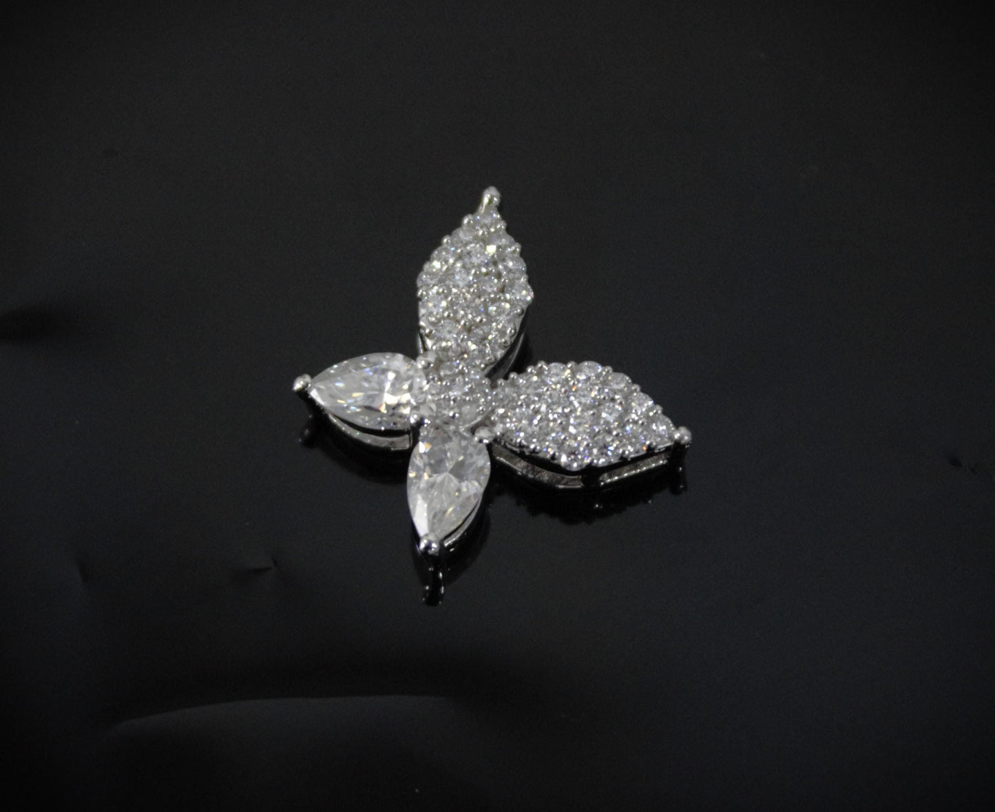 Butterfly Shape Moissanite 925 Sterling Silver Pendant, Minimalist Jewelry, Silver Dainty Pendant, Prong Pendant, Perfect Gift for Daughter