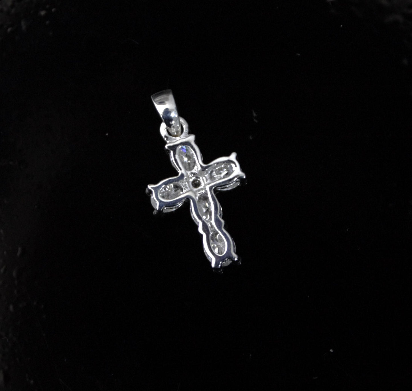 925 Sterling Silver Moissanite Cross Pendant, Oval Cut Stone Pendant, Cross Pendant for Men and Women, Moissanite Silver Jewelry For Gift