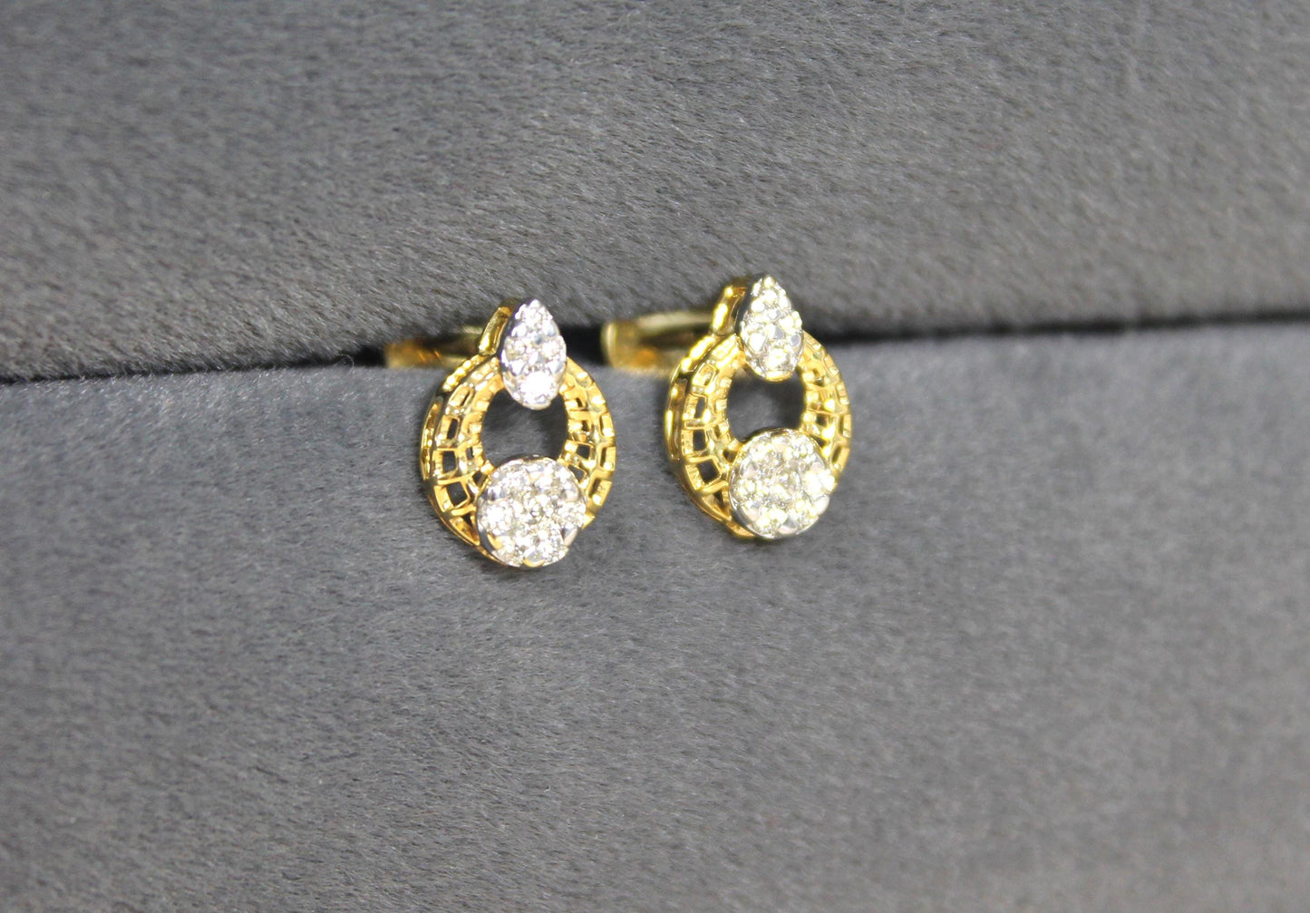 IGI Certified Natural Diamond Necklace with Stud Earrings, Solid 18K Gold Pendant with Chain and Earrings, Designer Gold Diamond Jewelry