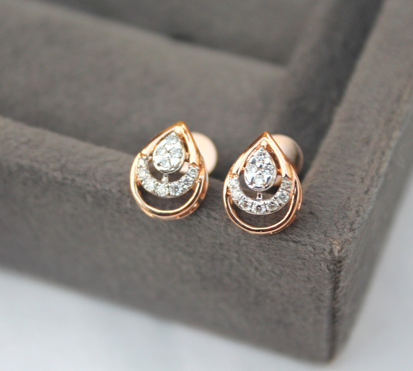 IGI Certified VS-SI Necklace & Earrings, Real Diamond Designer Necklace Earrings Set for Women, 18k Rose Gold Beautiful Combo Set