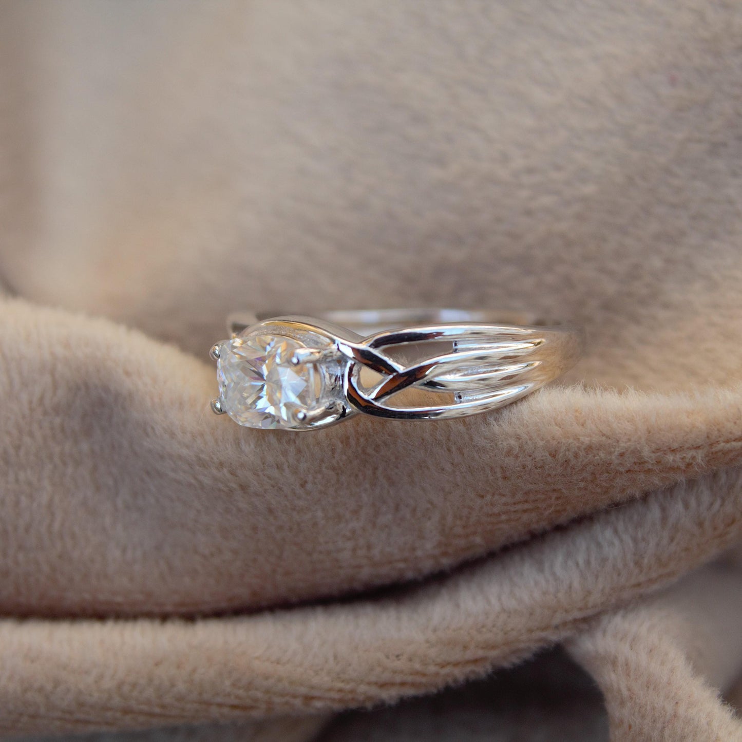 Art Deco Wedding/Engagement Ring, Oval Moissanite Silver Ring, Vintage 925 Sterling Silver Ring, Handmade Propose Ring for Men and Women