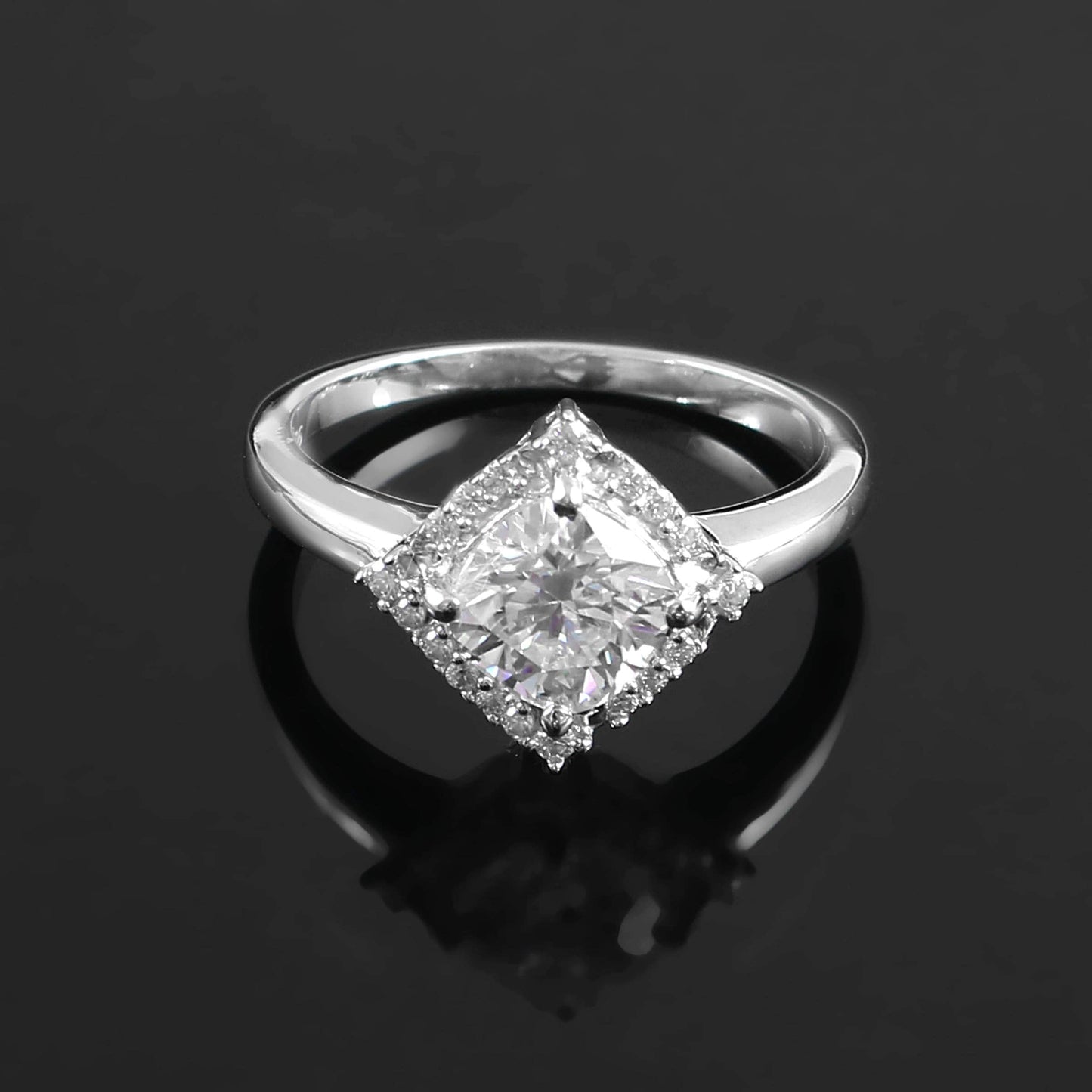 Dainty Gold Lab Grown Diamond Solitaire ring