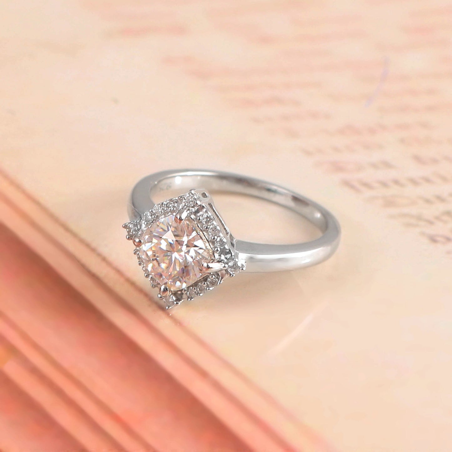 Dainty Gold Lab Grown Diamond Solitaire ring