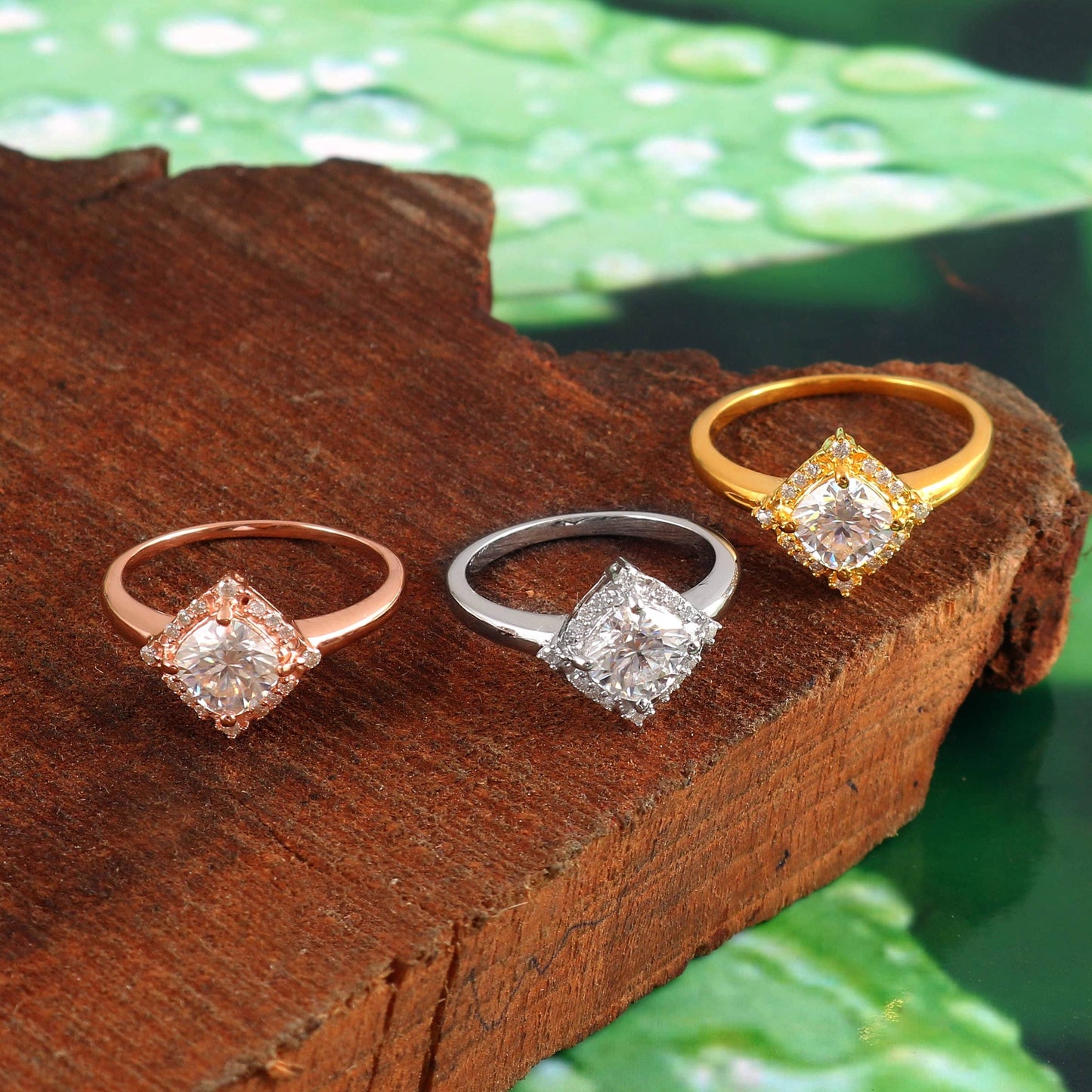 Dainty Gold Lab Grown Diamond Solitaire ring