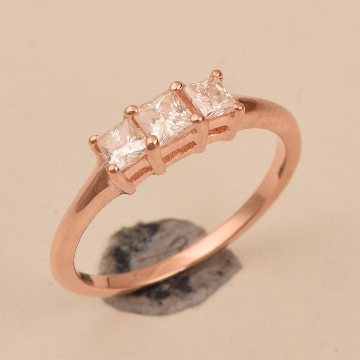 Square Princess cut Lab Grown Diamond ring