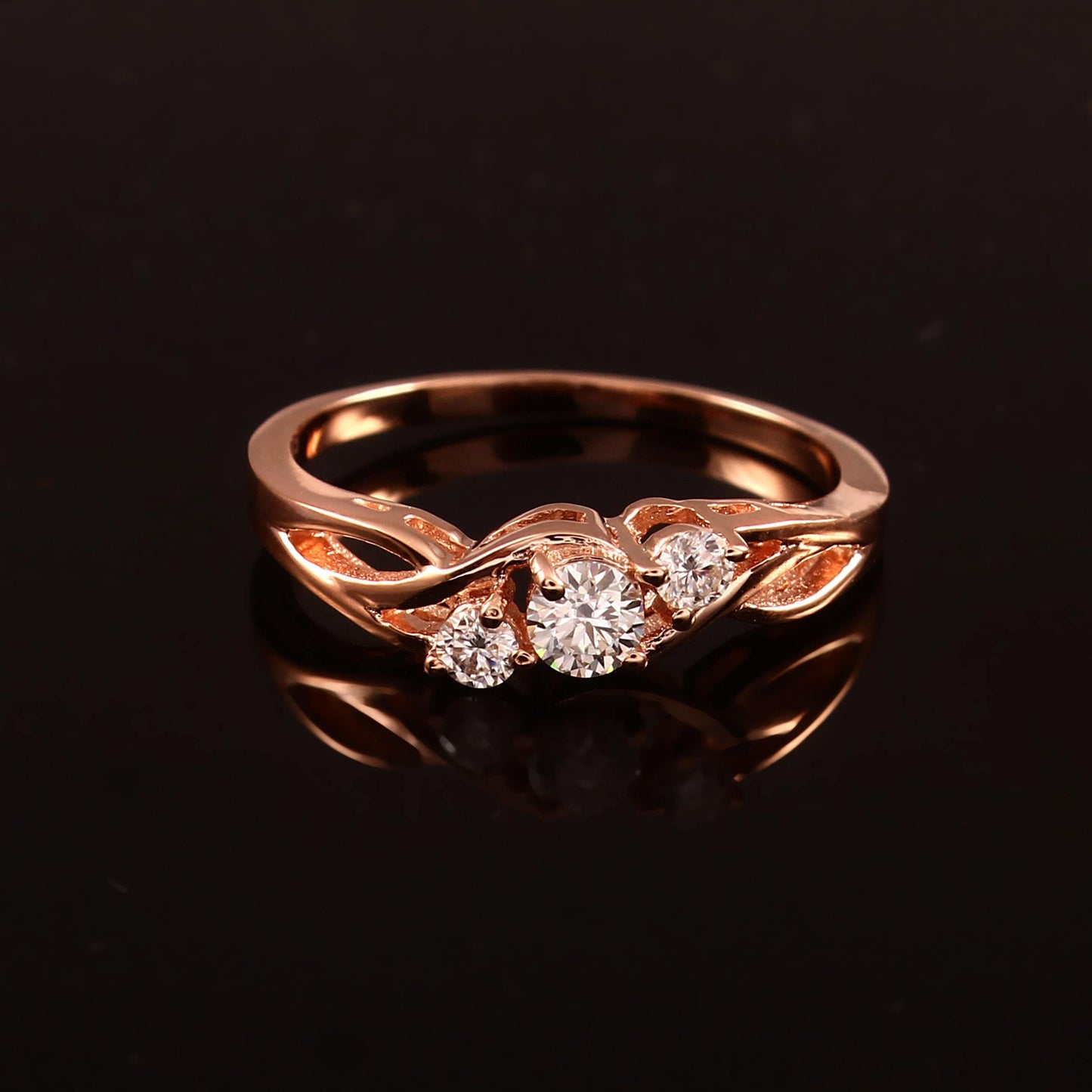 Dainty three stone Lab Grown Diamond Ring