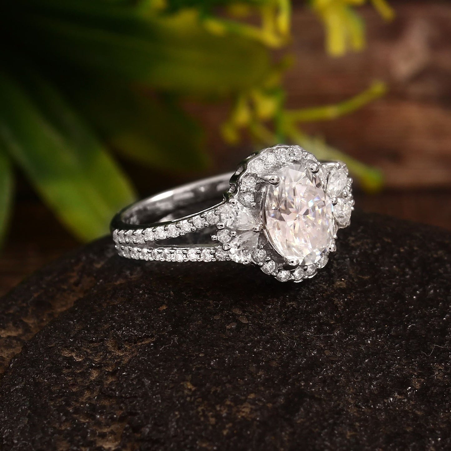 2 Carat Oval Lab Diamond Ring
