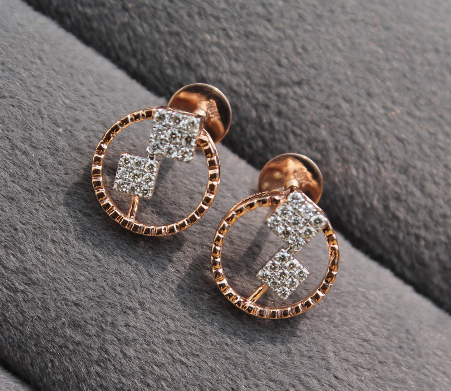 Natural Diamond Gold Earrings With Necklace, 18K Solid Real Gold Diamond Jewelry Set, Minimalist Diamond Jewelry For Valentines Day Gift