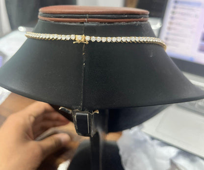 Lab Diamond Tennis Necklace, 16-20 Tcw Graduation Necklace, Infinity Diamond Chain, Three Prong Necklace, Statement Jewelry Bridal Gifts