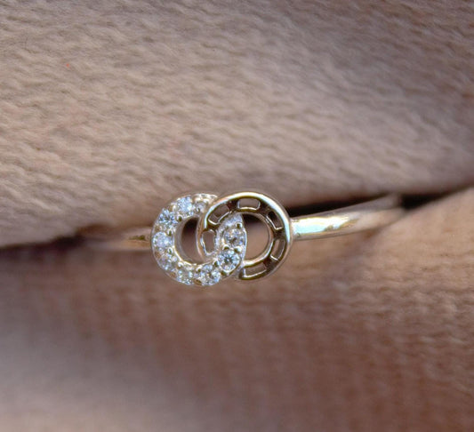 Delicate CZ Ring, 925 Sterling Silver Vintage Ring, Propose Ring for Her, Minimalist Ring, Tiny Ring, White Stone Ring, Silver Thin Ring