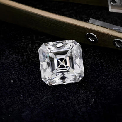 4 MM Asscher Cut Moissanite, Loose Gemstone For Jewelry, Asscher Shape Gemstone, 0.25 carat - 1 Carat packing, Loose Moissanite Gemstone