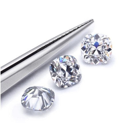 GRA Certified Loose VVS1 Moissanite, Cushion Cut Moissanite Stone For Engagement Ring, All Sizes Available, Jewelry Making Supplies Stones