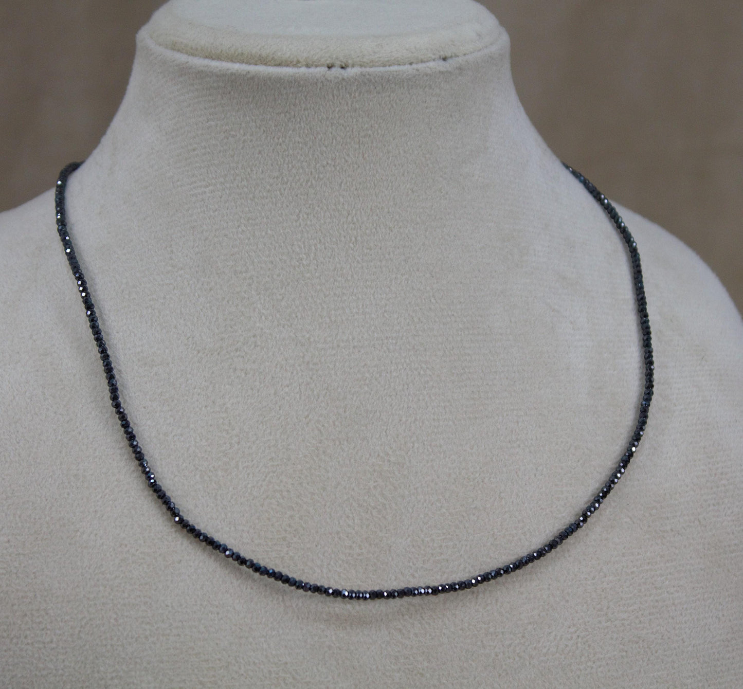 Beautiful Black Moissanite Necklace & Bracelet, 18k Solid Gold Necklace for Her, 16 inch Black Moissanite Necklace, Same Day Shipping