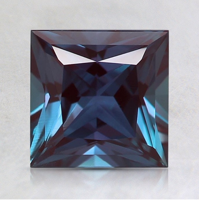 Lab-Created Alexandrite Stone, Square Princess Cut Loose Stone, 3mm to 12mm Sizes Available, Top Quality Stones, Jewelry Making Supplies