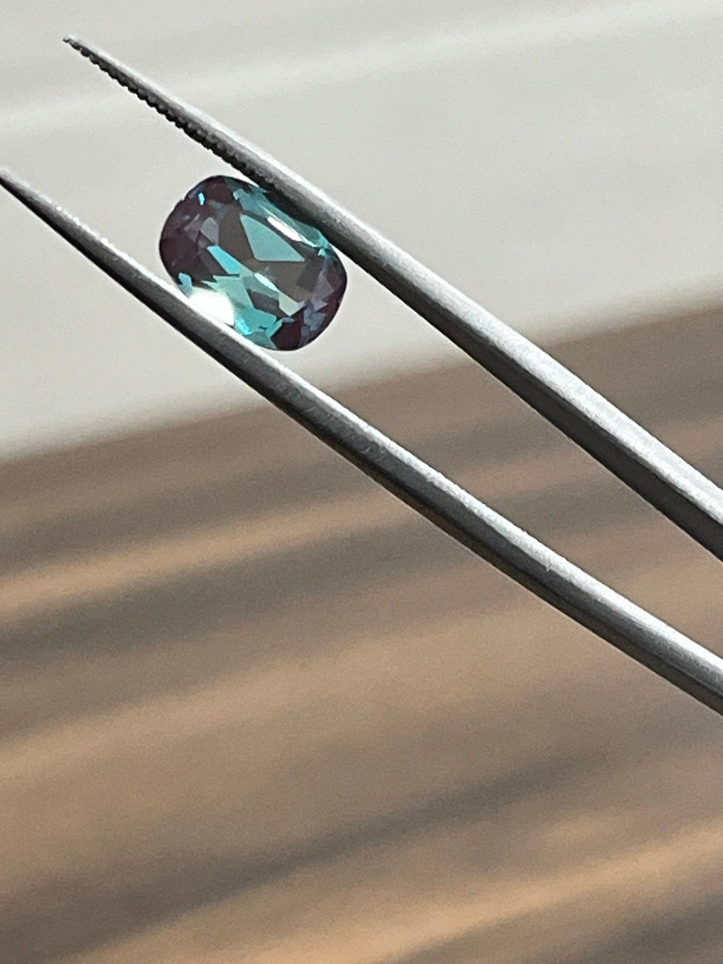 Alexandrite Lab-Created Stone, Elongated Cushion Shape Stone for Jewelry Making, 4X6mm to 10X12mm Sizes Available, Synthetic Alexandrite