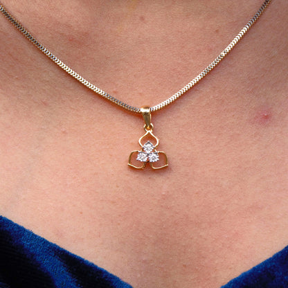 IGI Certified Diamond Jewelry, Pendant Without Chain for Gift, April Birthstone Jewelry, Natural Diamond Gold Pendant Without Chain for Her