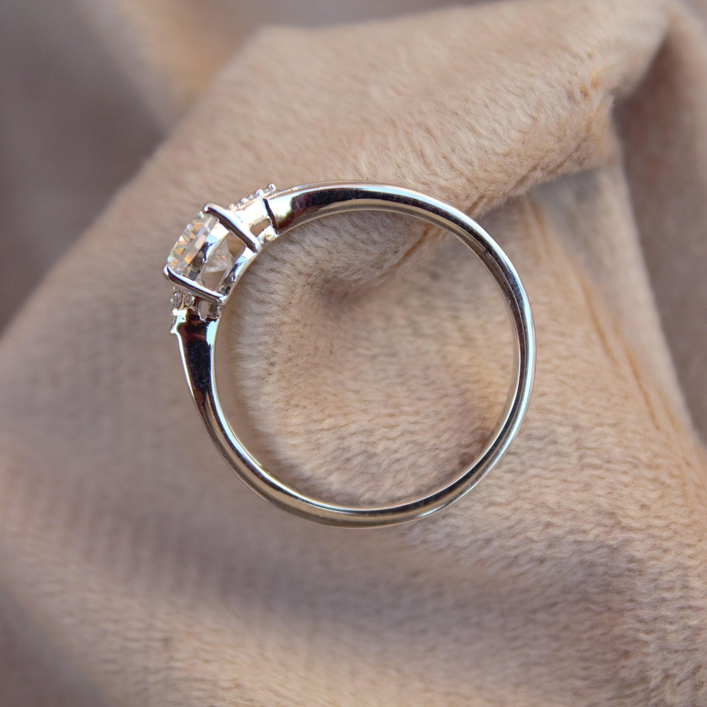 Delicate Moissanite Ring in 925 Sterling Silver, Pear Cut Stone Ring, Handmade Wedding Jewelry, Moissanite Jewelry, Propose Ring for Her