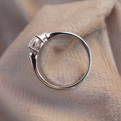 Delicate Moissanite Ring in 925 Sterling Silver, Pear Cut Stone Ring, Handmade Wedding Jewelry, Moissanite Jewelry, Propose Ring for Her