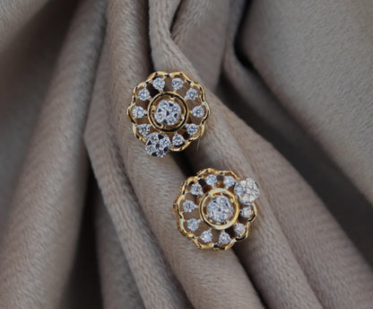 IGI Certified Gold Diamond Jewelry, Natural Diamond Earring With Necklace Set, 18K Gold Diamond Jewelry, Designer Diamond Set Gift For Her