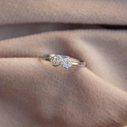 Dainty Thin Cubic Zirconia Silver Ring, 925Sterling Silver Minimalist Ring, Lightweight Silver Ring for Girls, Stacking Ring, Silver CZ Ring