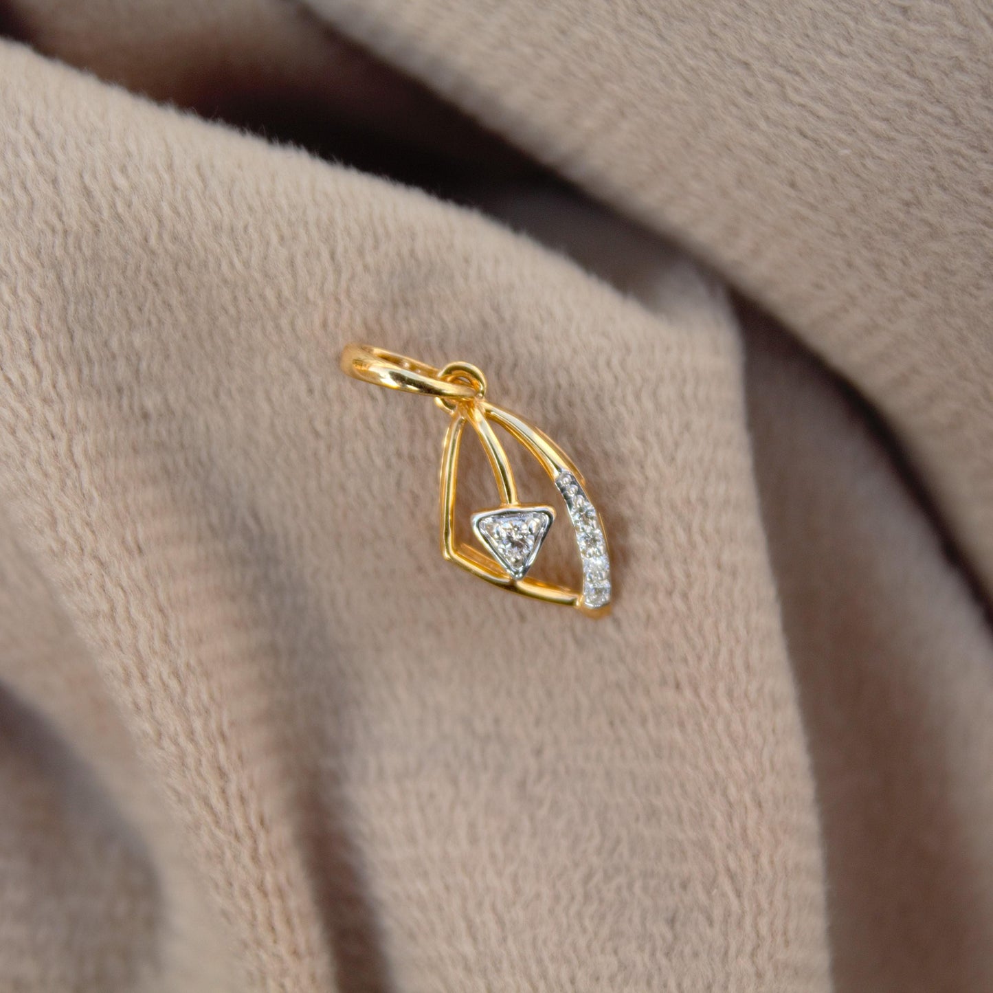 Natural Diamonds Without Chain Pendant, 18K Solid Gold Diamond Pendant, Lightweight Diamond Mini Pendant, IGI Certified Jewelry Gift for Her