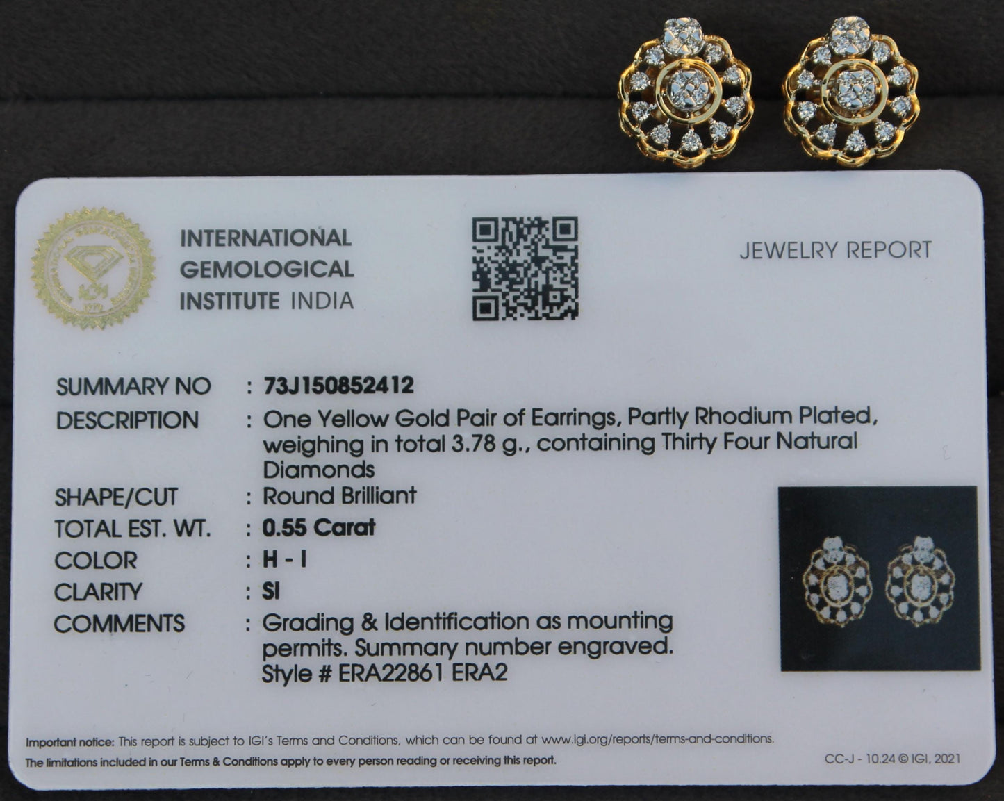 IGI Certified Gold Diamond Jewelry, Natural Diamond Earring With Necklace Set, 18K Gold Diamond Jewelry, Designer Diamond Set Gift For Her