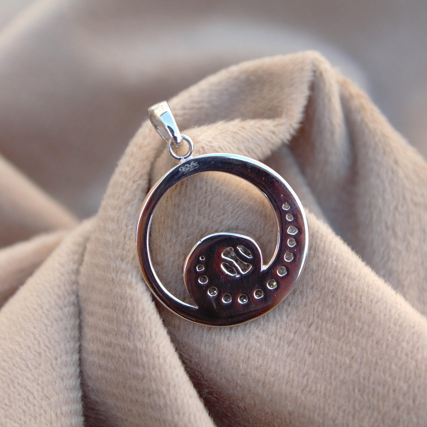 925 Sterling Silver Round Shape Moissanite Pendant, Statement Pendant for Women, Round Cut White Moissanite Jewelry, Silver Charm Pendant