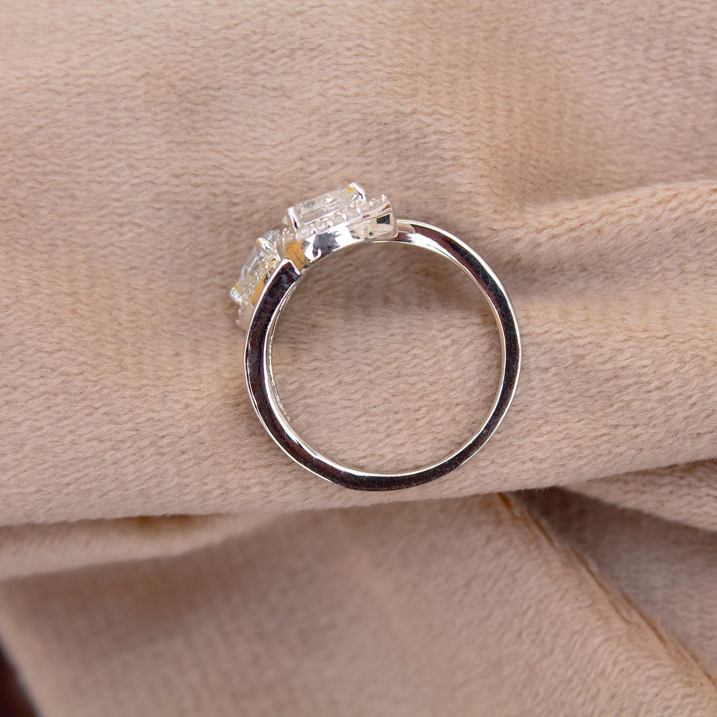 Pear Cut Moissanite Engagement Ring for Bride, 925 Sterling Silver Wedding Ring, Classic Anniversary Ring, Vintage Style Silver Ring US 6.5