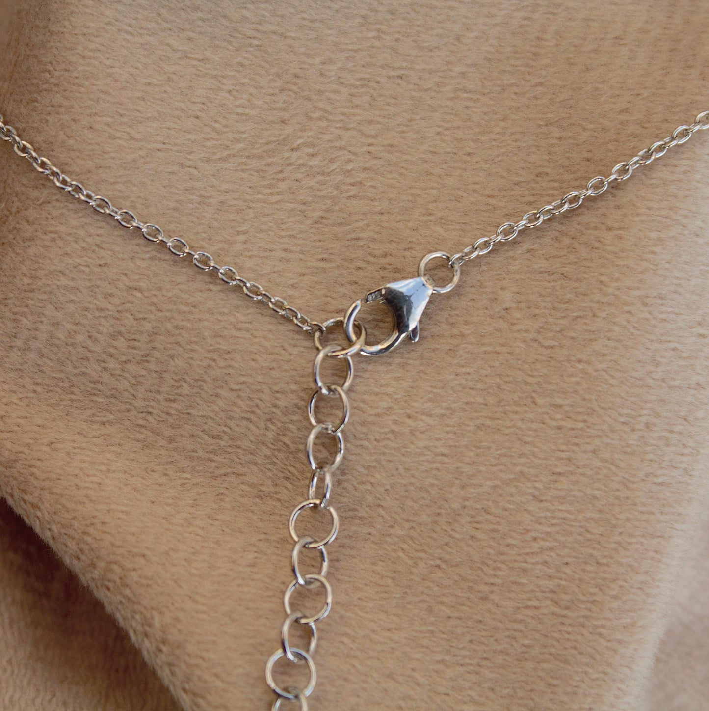 925 Solid Sterling Silver Moissanite Necklace, Minimalist Chain Necklace for Women, White Moissanite Jewelry, Handmade Silver Necklace Gift