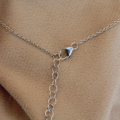 925 Solid Sterling Silver Moissanite Necklace, Minimalist Chain Necklace for Women, White Moissanite Jewelry, Handmade Silver Necklace Gift