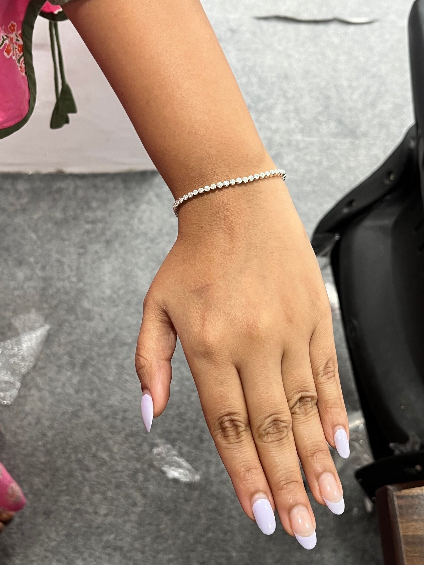 Brilliant Moissanite Bracelet, 2.1 MM Moissanite Gold Bracelet, Minimalist Bracelet,  Solid Gold Bracelet, Statement Tennis Bracelet for Her