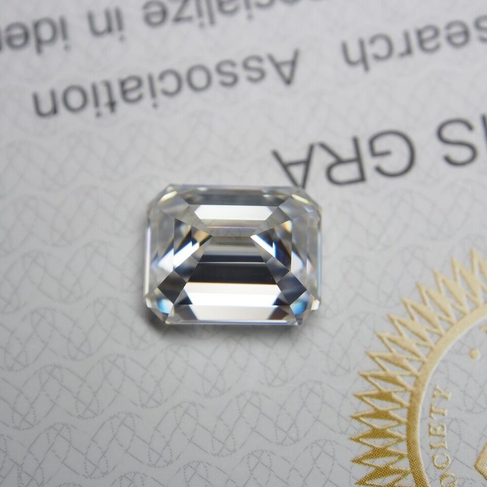 3X4 MM Loose Moissanite, GRA Certificate Moissanite, Loose Moissanite For Ring- Pendant- Earring Making, Sparkle Emerald Cut Moissanite
