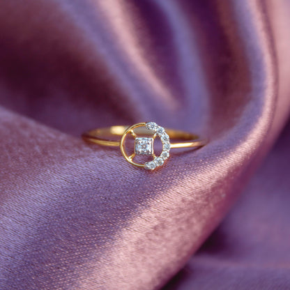 5.75 US Gold Diamond Ring, 18K Solid Gold With IGI Certified Diamond Jewelry, Real Diamond Minimalist Ring, Designer Ring For Birthday Gift