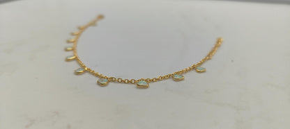 Opal Heart Necklace, Dainty Opal Jewelry, October Birthstone Necklace, 925 Sterling Silver Necklace for Women, Minimalist Necklace For Gift