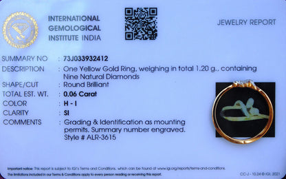 Dainty Natural Diamond Ring With Solid Gold, 18K Gold Jewelry, IGI Certified Diamond Jewelry, Minimalist Gold Wedding Gift for Women