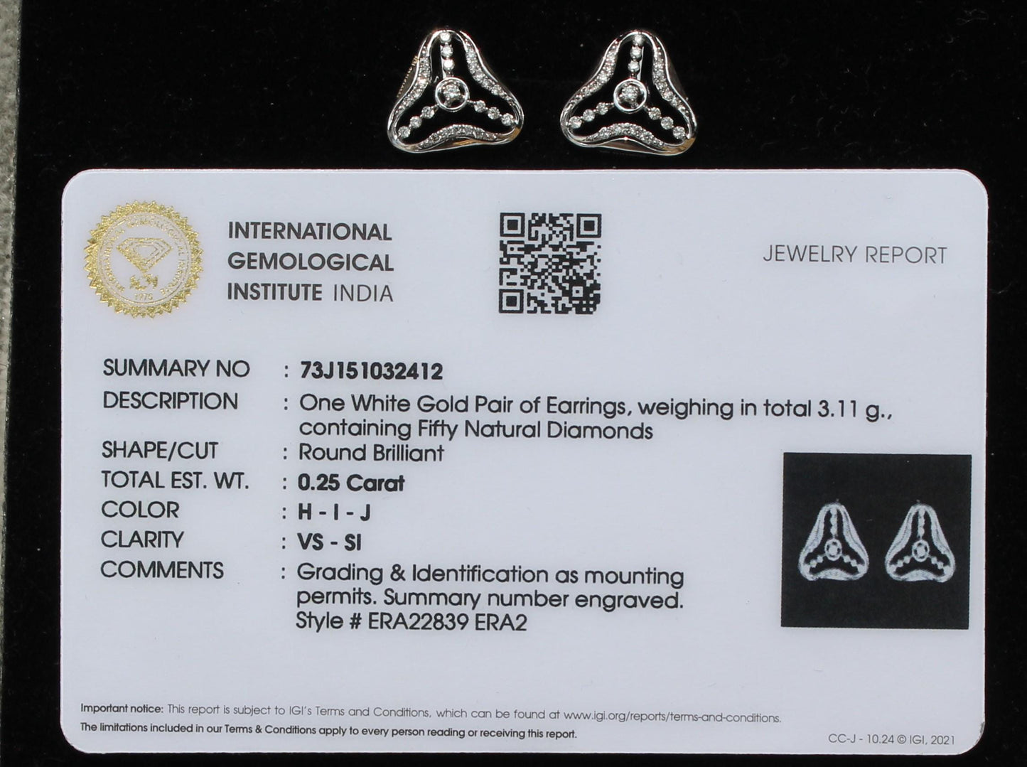 Natural Diamond Gold Earrings With Necklace, 18K Real Gold VS - SI Diamond Jewelry Set, Dainty Diamond Jewelry Perfect For Anniversary Gift