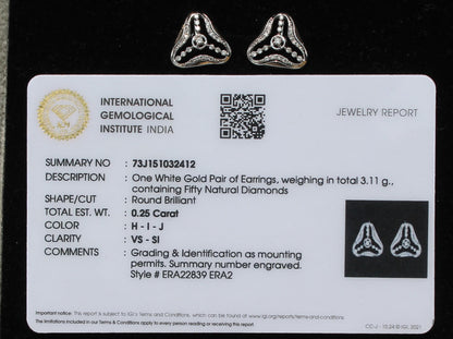 Natural Diamond Gold Earrings With Necklace, 18K Real Gold VS - SI Diamond Jewelry Set, Dainty Diamond Jewelry Perfect For Anniversary Gift