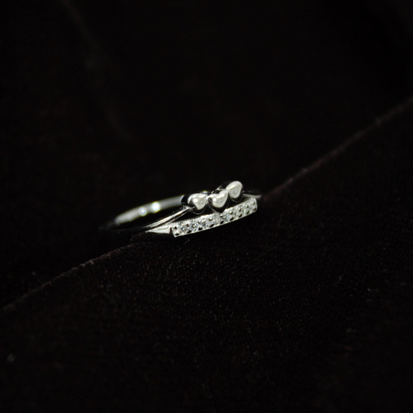 Mini Heart 925 Silver Ring, Cubic Zirconia Sterling Silver Ring, Daily Wear Silver Jewelry, 1 gram Lightweight Tiny Heart Ring for Daughter