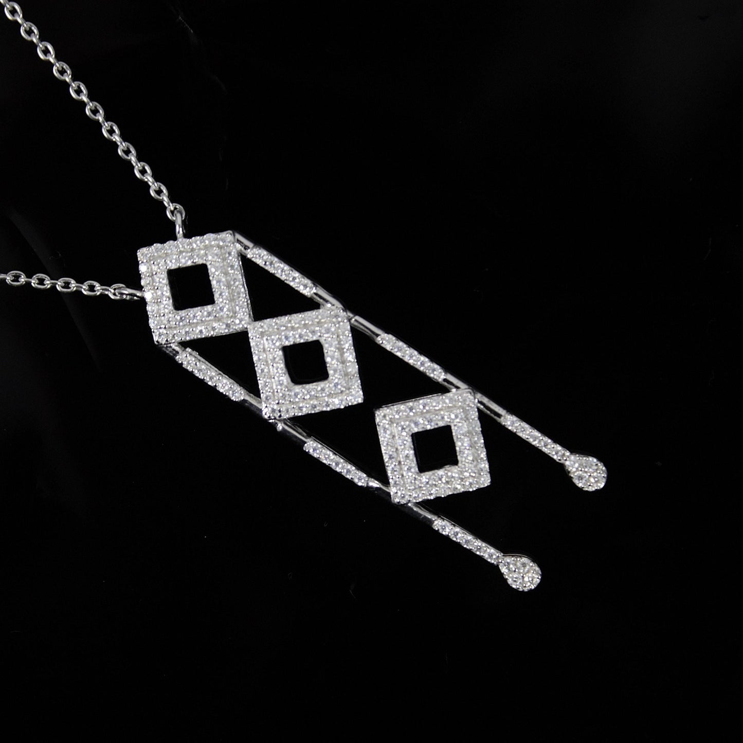 Designer Moissanite Pendant With Chain, 925 Sterling Silver Moissanite Chain Necklace, Elegant Beautiful Anniversary Gift For Special One