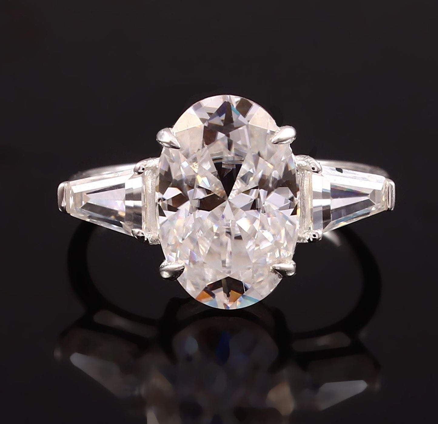 Oval Cut Diamond Ring, Solitaire Gold Ring, Lab Grown Diamond Ring, Available In10K/ 14K /18K Solid Gold, Handcrafted Statement Ring for Her