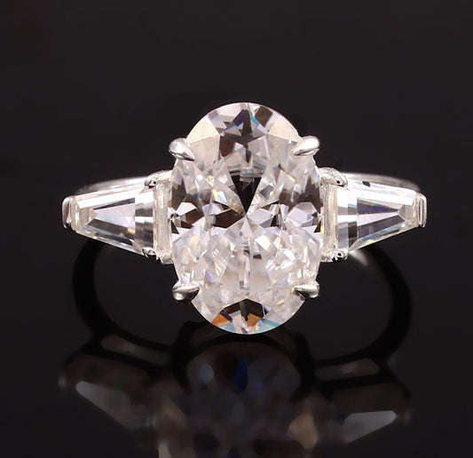 Oval Cut Diamond Ring, Solitaire Gold Ring, Lab Grown Diamond Ring, Available In10K/ 14K /18K Solid Gold, Handcrafted Statement Ring for Her