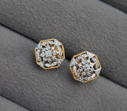 Luxury IGI Certified Diamond Set, VS-SI Diamond Gold Necklace & Earring, Bridal Jewelry Gift in 18K Yellow Gold Pendant Necklace Earring Set