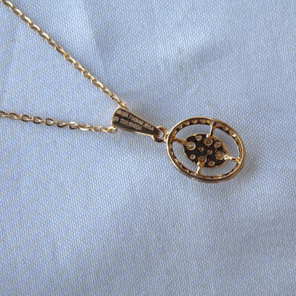 Natural Diamond Halo Solitaire Gold Necklace, 18k Yellow Gold Chain Pendant Necklace, Oval Shape Necklace for Her, Anniversary Gift for Wife